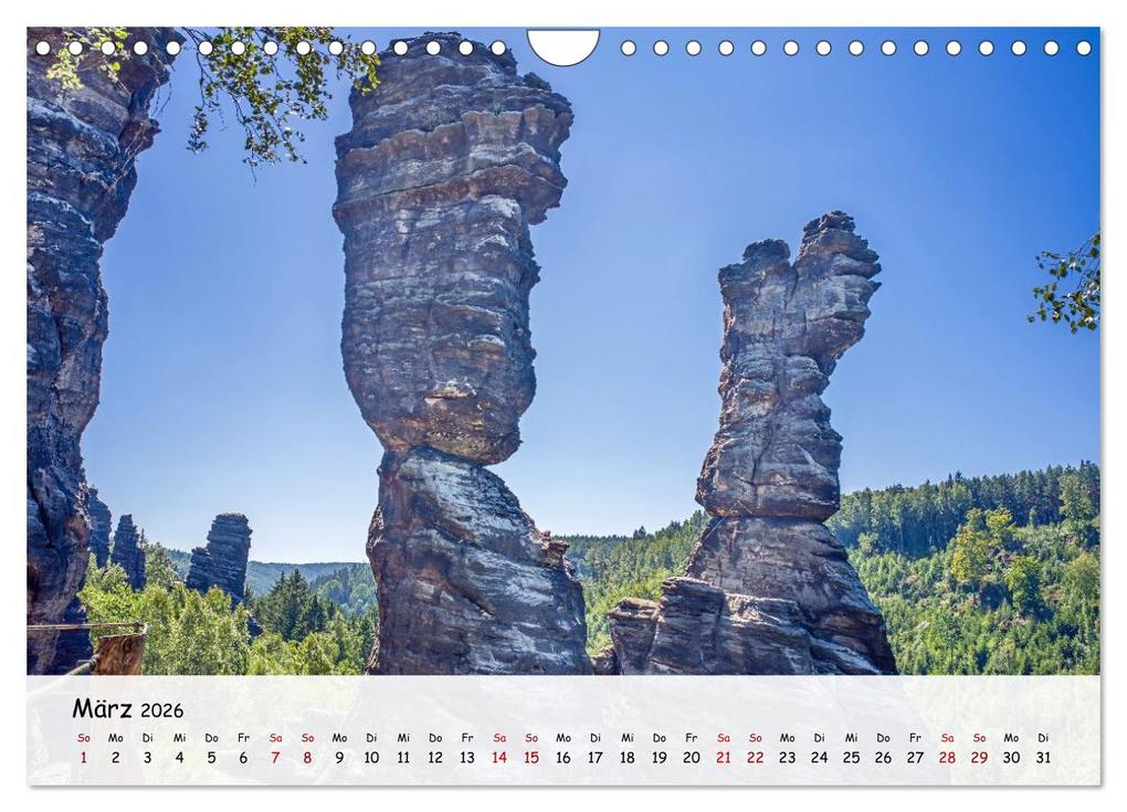 Weitere Ansicht: Sächsische Schweiz - Beeindruckende Felsen und unberührte Natur (Wandkalender 2026 DIN A4 quer), CALVENDO Monatskalender | Thomas Bugdoll, Calvendo