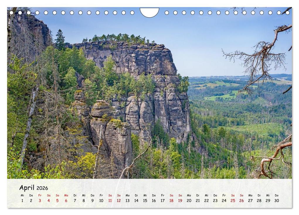 Weitere Ansicht: Sächsische Schweiz - Beeindruckende Felsen und unberührte Natur (Wandkalender 2026 DIN A4 quer), CALVENDO Monatskalender | Thomas Bugdoll, Calvendo
