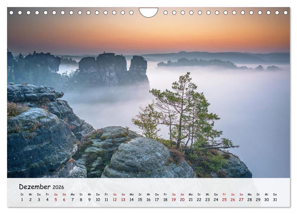 Weitere Ansicht: Sächsische Schweiz - Beeindruckende Felsen und unberührte Natur (Wandkalender 2026 DIN A4 quer), CALVENDO Monatskalender | Thomas Bugdoll, Calvendo