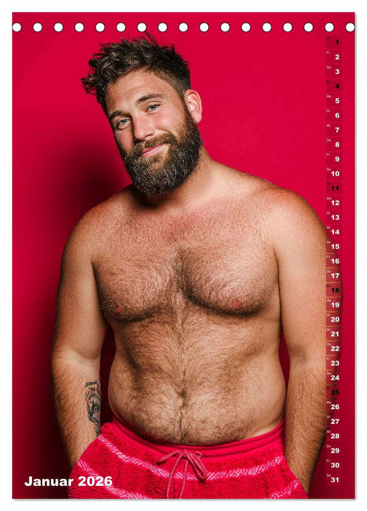 Weitere Ansicht: Bärchentyp - Sexy Männerkalender mit Bart, Bierbauch und Charakter (Tischkalender 2026 DIN A5 hoch), CALVENDO Monatskalender | MB - Fotografie, Calvendo