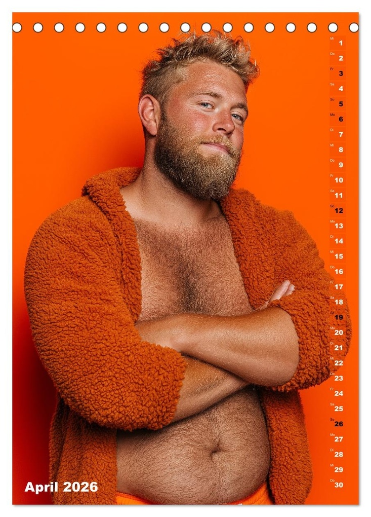 Weitere Ansicht: Bärchentyp - Sexy Männerkalender mit Bart, Bierbauch und Charakter (Tischkalender 2026 DIN A5 hoch), CALVENDO Monatskalender | MB - Fotografie, Calvendo