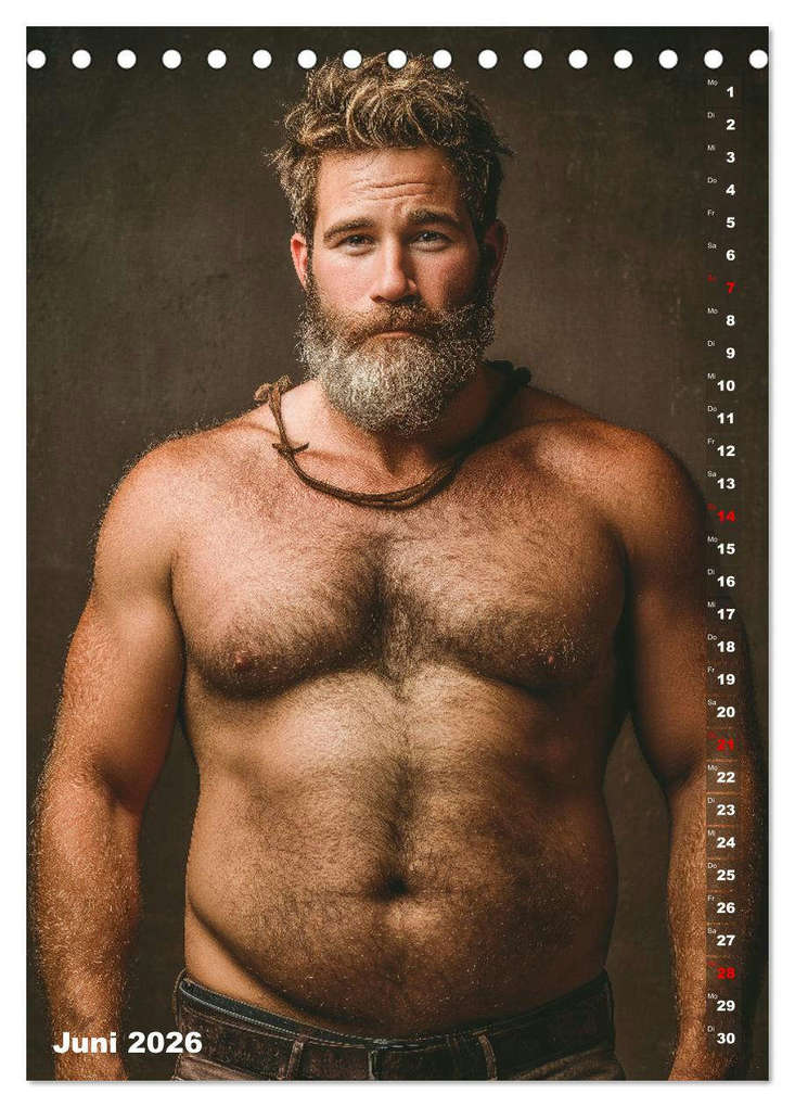 Weitere Ansicht: Bärchentyp - Sexy Männerkalender mit Bart, Bierbauch und Charakter (Tischkalender 2026 DIN A5 hoch), CALVENDO Monatskalender | MB - Fotografie, Calvendo