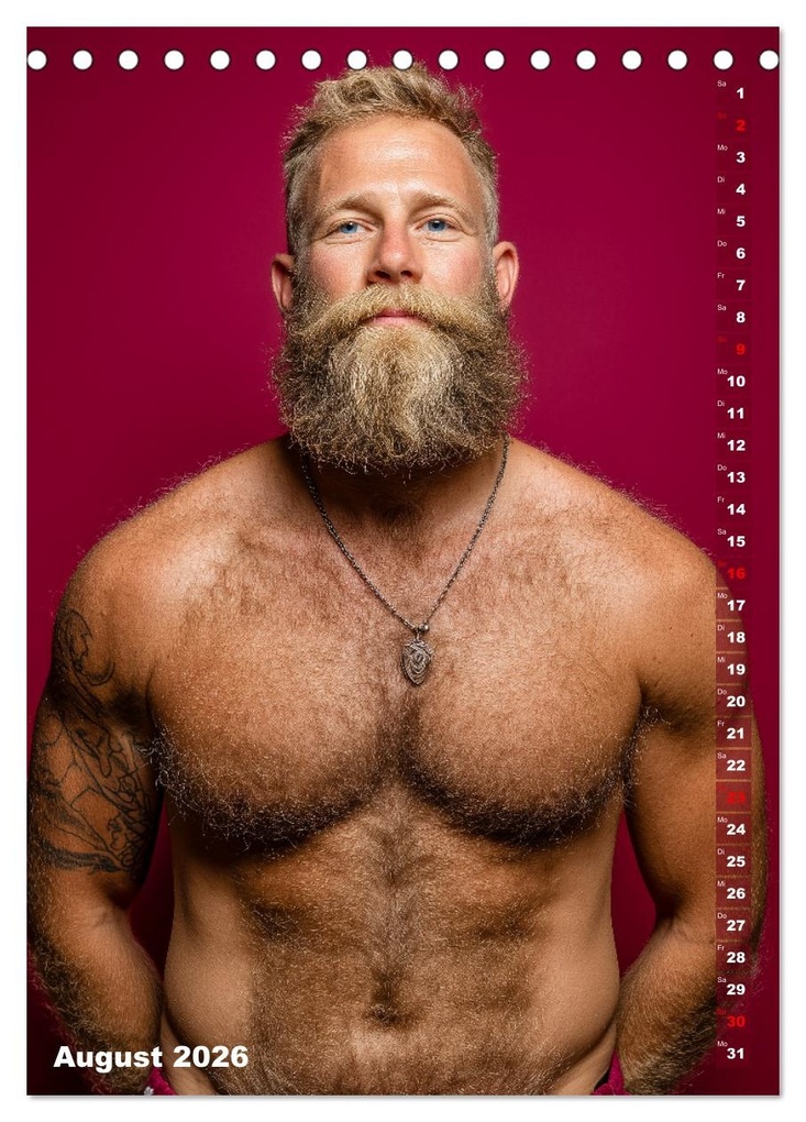 Weitere Ansicht: Bärchentyp - Sexy Männerkalender mit Bart, Bierbauch und Charakter (Tischkalender 2026 DIN A5 hoch), CALVENDO Monatskalender | MB - Fotografie, Calvendo