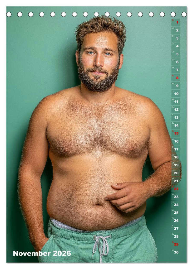 Weitere Ansicht: Bärchentyp - Sexy Männerkalender mit Bart, Bierbauch und Charakter (Tischkalender 2026 DIN A5 hoch), CALVENDO Monatskalender | MB - Fotografie, Calvendo