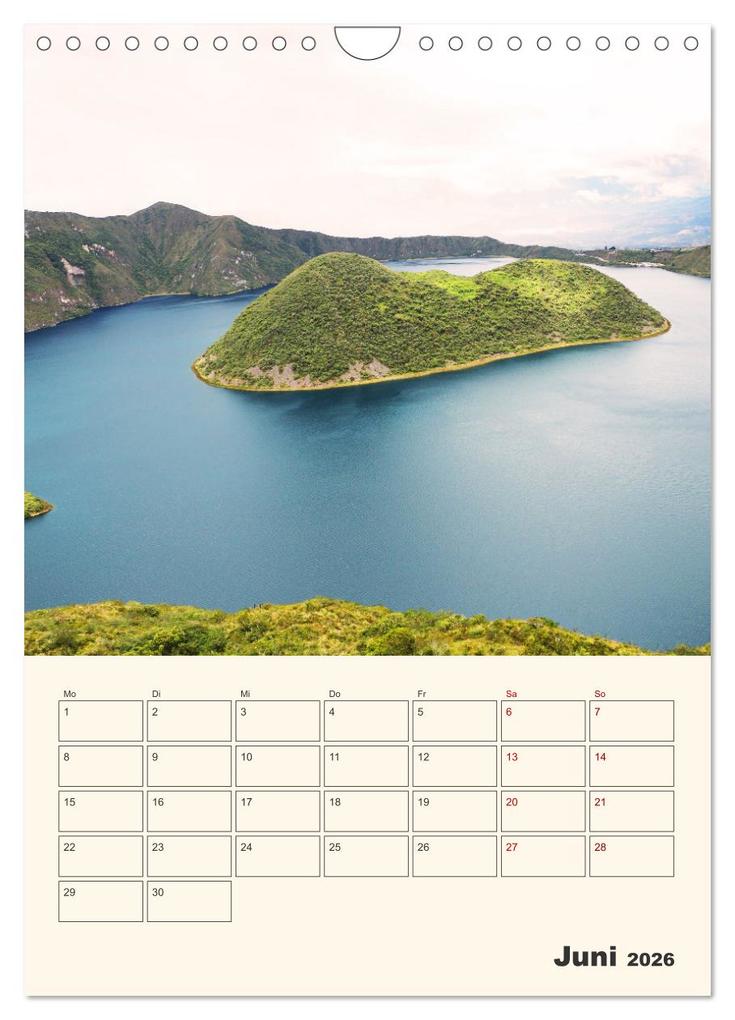 Weitere Ansicht: Ecuador - Terminplaner (Wandkalender 2026 DIN A4 hoch), CALVENDO Monatskalender | Denise Graupner, Calvendo