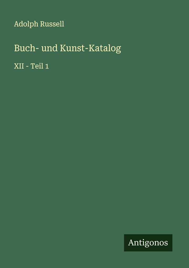 Produktbild: Buch- und Kunst-Katalog | Adolph Russell