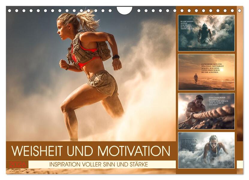 Produktbild: Weisheit und Motivation - Inspiration voller Sinn und Stärke (Wandkalender 2026 DIN A4 quer), CALVENDO Monatskalender | Dirk Meutzner, Calvendo
