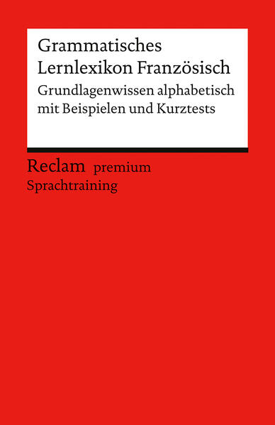 Produktbild: Grammatisches Lernlexikon Französisch | Heinz-Otto Hohmann