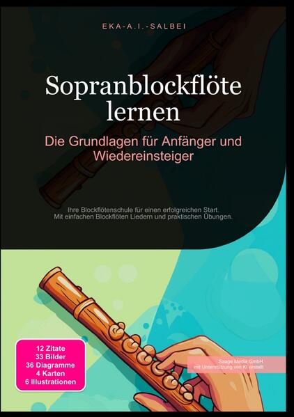 Produktbild: Sopranblockflöte lernen: Die Grundlagen für Anfänger und Wiedereinsteiger | Eka A.I. Salbei