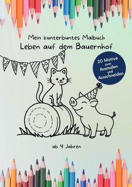 Produktbild: Mein kunterbuntes Malbuch: Leben auf dem Bauernhof | Nadine Schütte