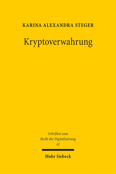 Produktbild: Kryptoverwahrung | Karina Alexandra Steger
