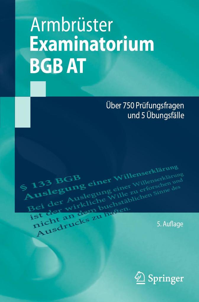 Produktbild: Examinatorium BGB AT | Christian Armbrüster