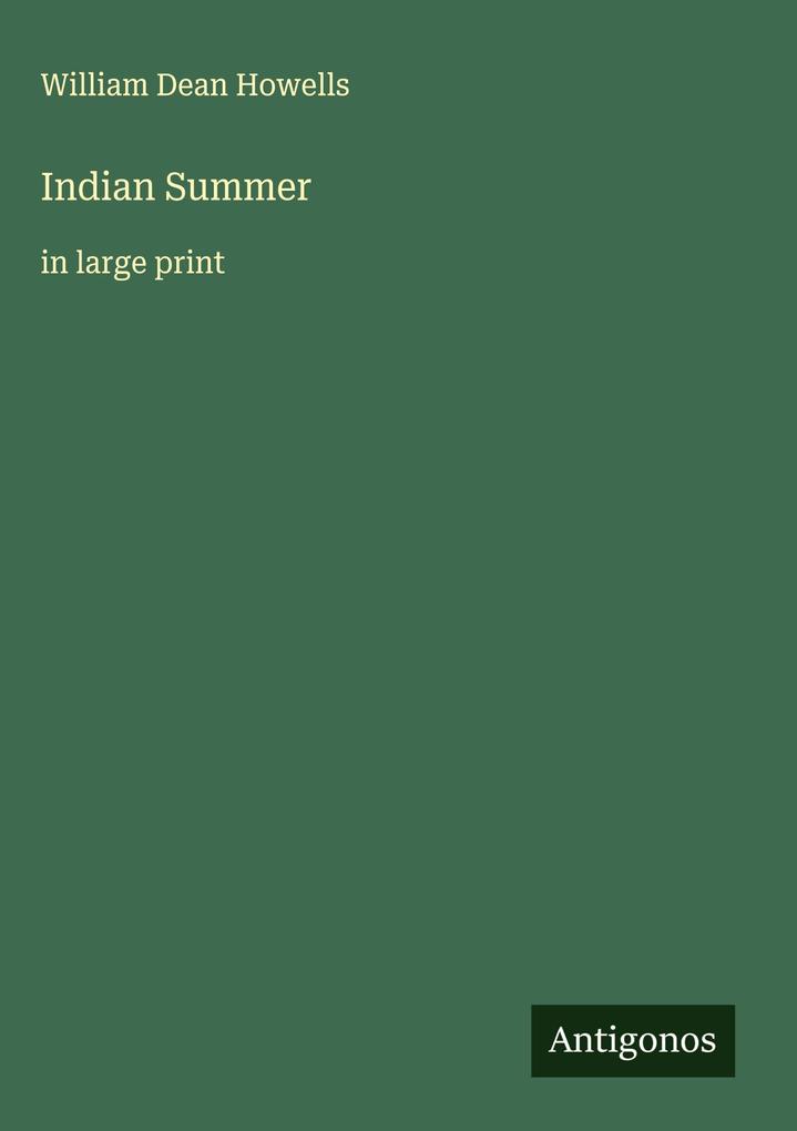 Produktbild: Indian Summer | William Dean Howells
