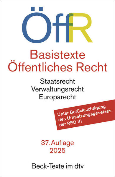 Produktbild: Basistexte Öffentliches Recht. ÖffR