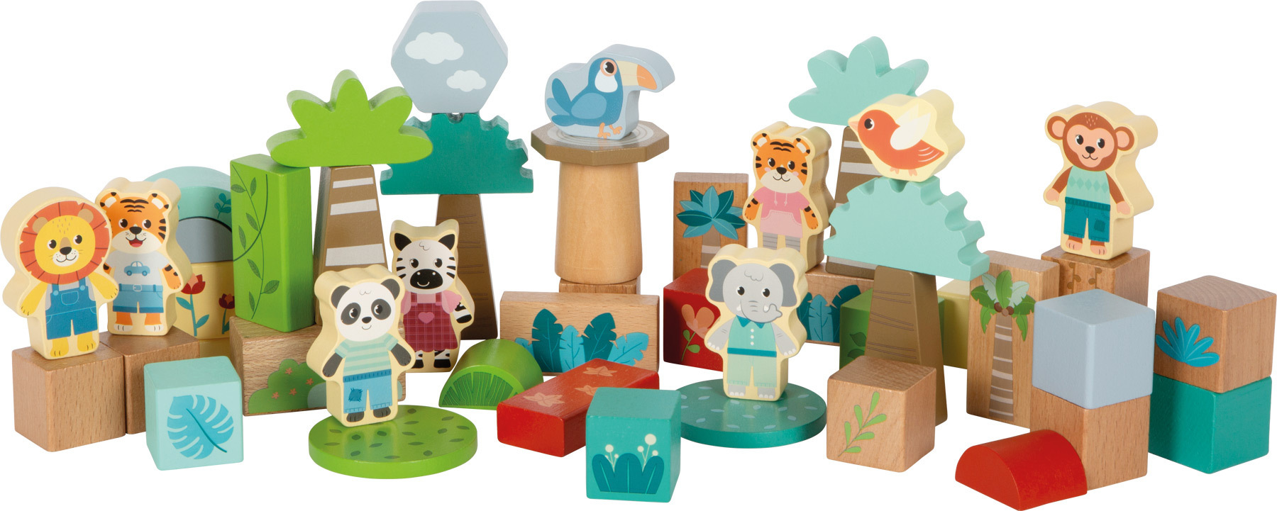 Produktbild: Holzbausteine "Jungle Friends"