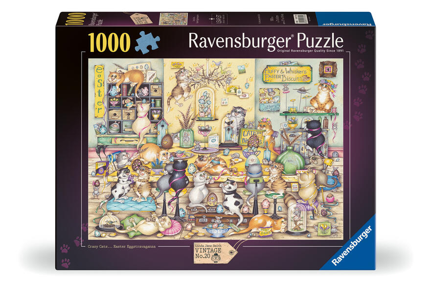 Produktbild: Erwachsenenpuzzle 1000 Teile - Crazy Cats