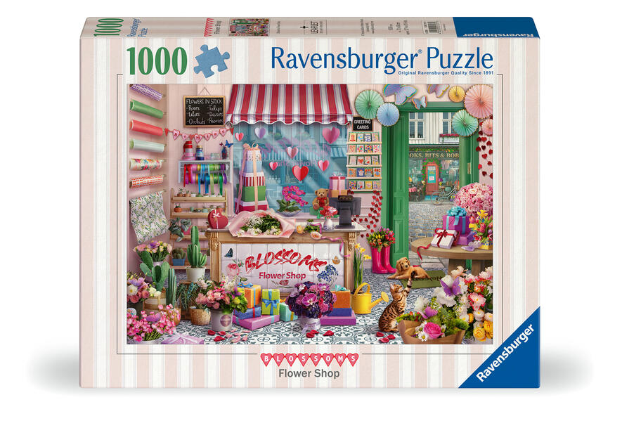 Produktbild: Erwachsenenpuzzle 1000 Teile - Der kleine Blumenladen