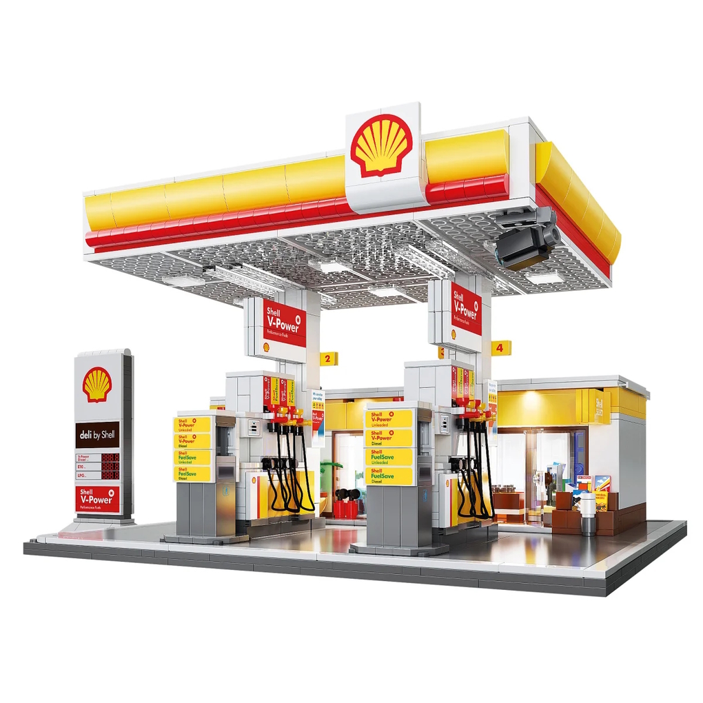 Weitere Ansicht: CaDA - Shell Tankstelle mit Shop und Waschanlage 1:30 Bricks