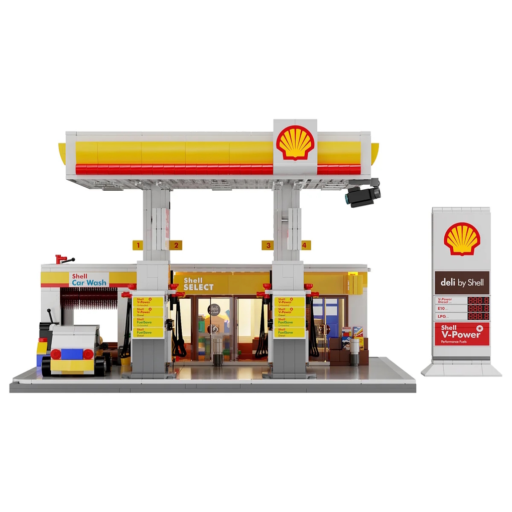 Weitere Ansicht: CaDA - Shell Tankstelle mit Shop und Waschanlage 1:30 Bricks