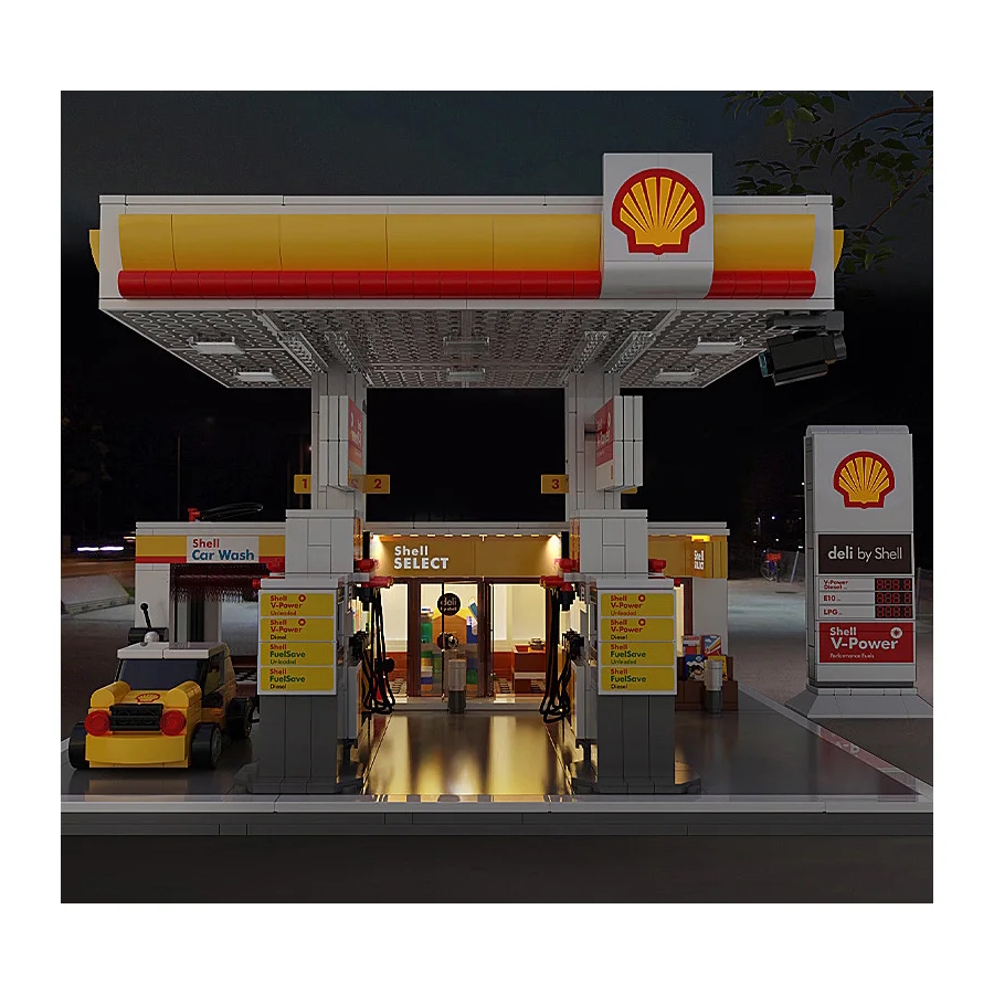 Weitere Ansicht: CaDA - Shell Tankstelle mit Shop und Waschanlage 1:30 Bricks
