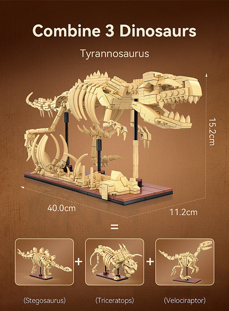 Weitere Ansicht: CaDA Dinosaurier Fossil Triceratops Bricks