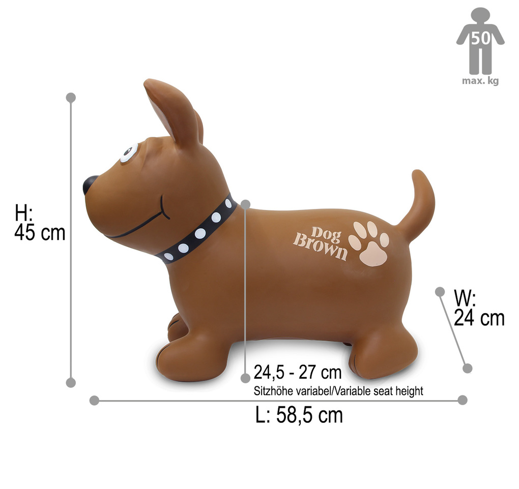 Weitere Ansicht: Jamara - Hüpftier Dog Brown mit Pumpe