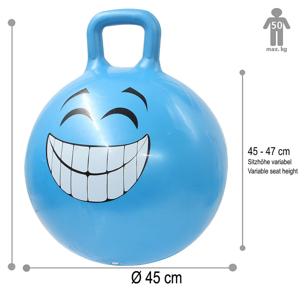 Weitere Ansicht: Jamara - Hüpfball Smile blau 450mm