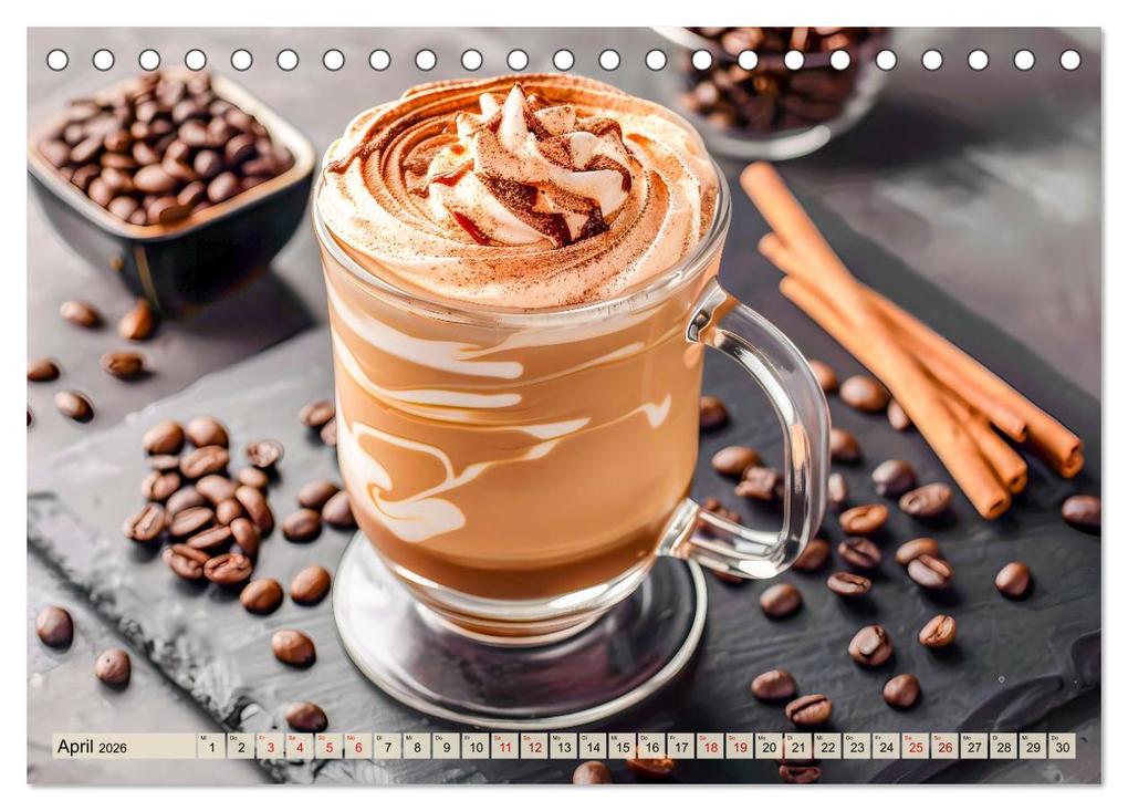 Weitere Ansicht: Cappuccino, Latte und mehr - Der große Kaffeekalender (Tischkalender 2026 DIN A5 quer), CALVENDO Monatskalender | Anja Frost, Calvendo