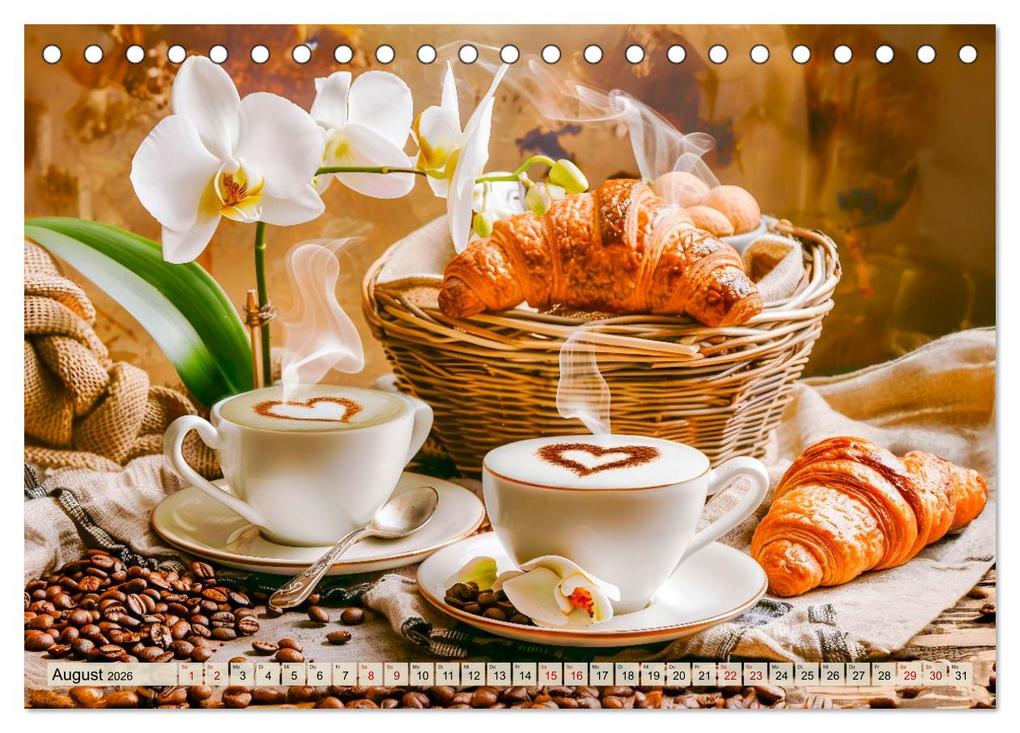 Weitere Ansicht: Cappuccino, Latte und mehr - Der große Kaffeekalender (Tischkalender 2026 DIN A5 quer), CALVENDO Monatskalender | Anja Frost, Calvendo