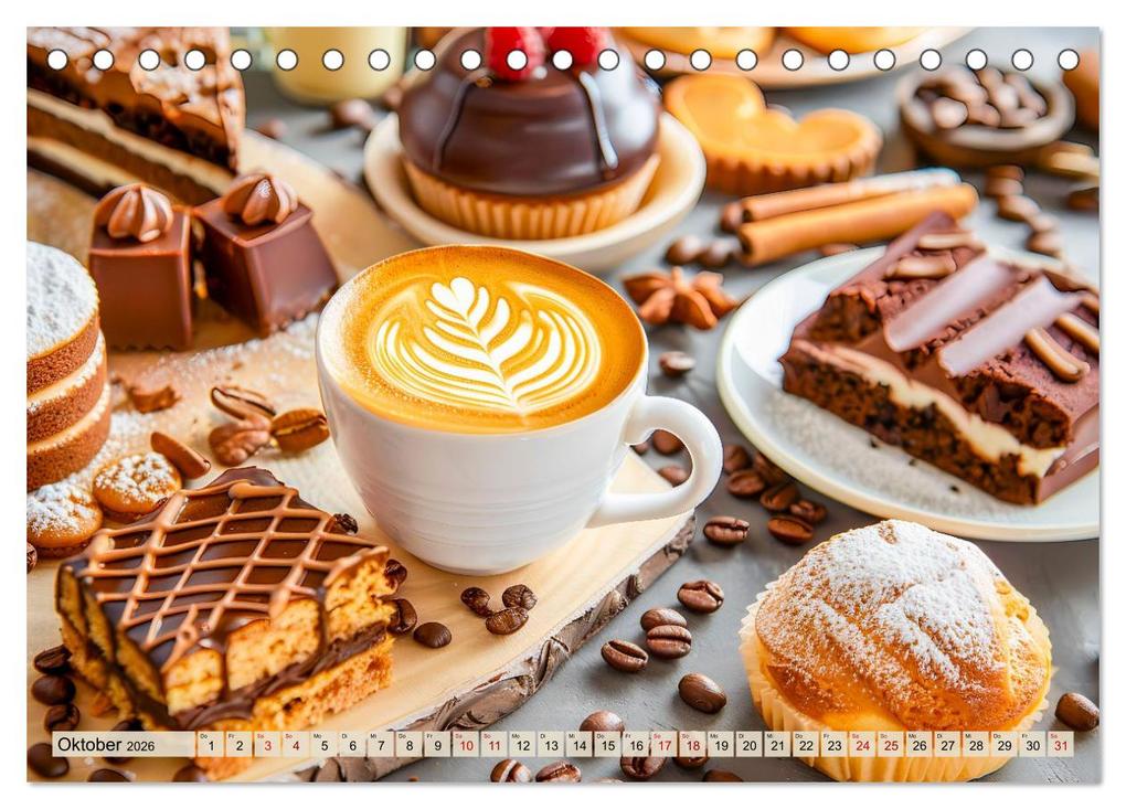 Weitere Ansicht: Cappuccino, Latte und mehr - Der große Kaffeekalender (Tischkalender 2026 DIN A5 quer), CALVENDO Monatskalender | Anja Frost, Calvendo