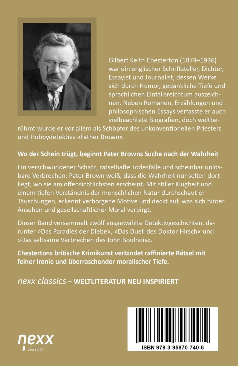 Weitere Ansicht: Pater Brown - Das Paradies der Diebe | Gilbert Keith Chesterton