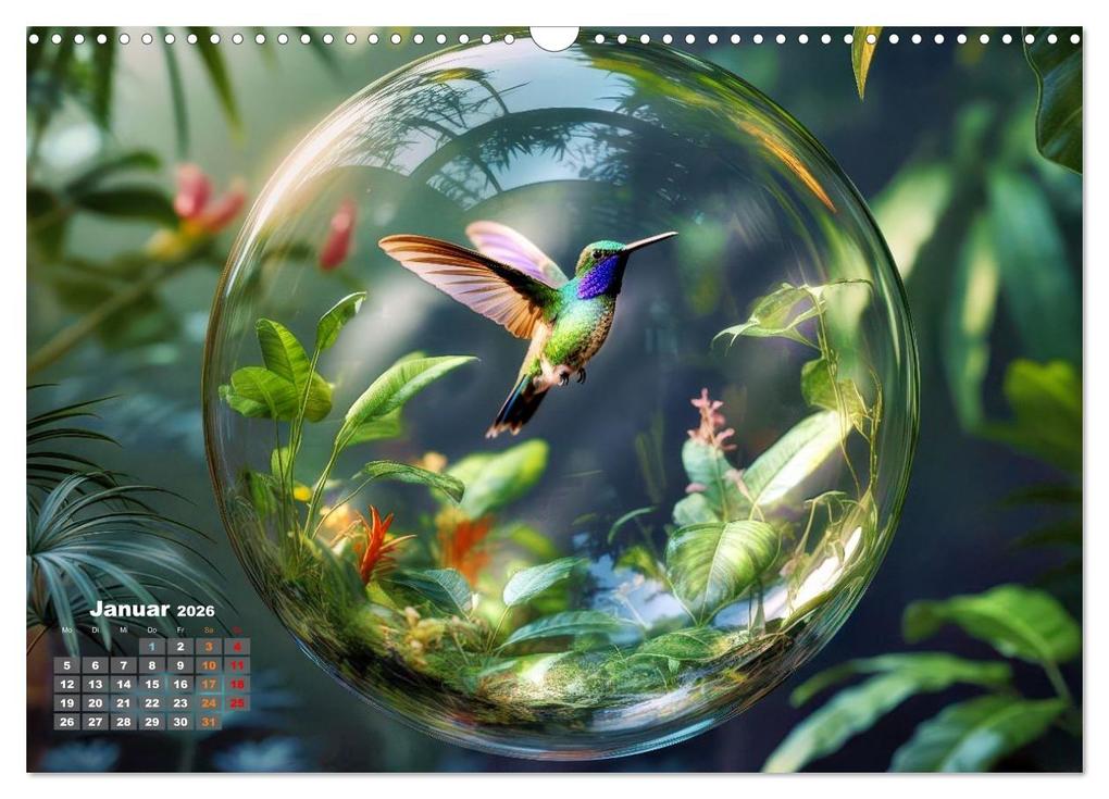 Weitere Ansicht: Kolibri in der Glaskugel (Wandkalender 2026 DIN A3 quer), CALVENDO Monatskalender | Torsten Irmer, Calvendo