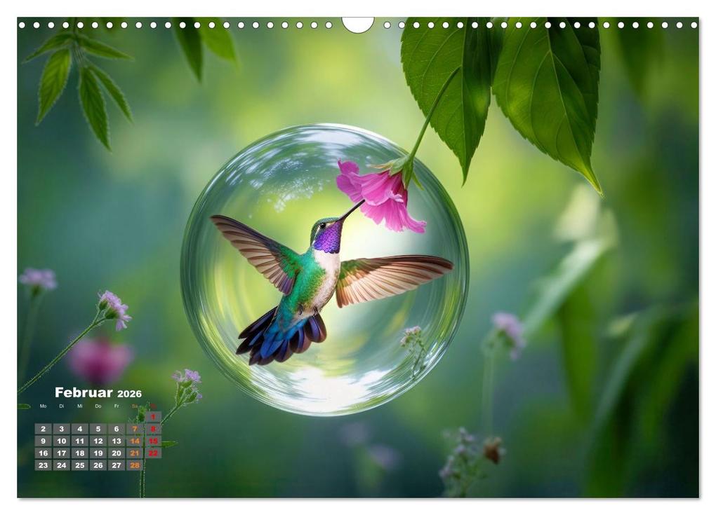 Weitere Ansicht: Kolibri in der Glaskugel (Wandkalender 2026 DIN A3 quer), CALVENDO Monatskalender | Torsten Irmer, Calvendo