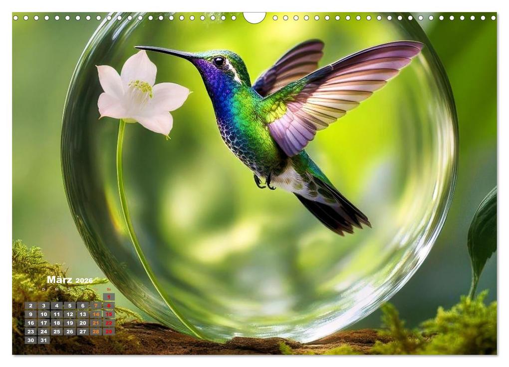 Weitere Ansicht: Kolibri in der Glaskugel (Wandkalender 2026 DIN A3 quer), CALVENDO Monatskalender | Torsten Irmer, Calvendo