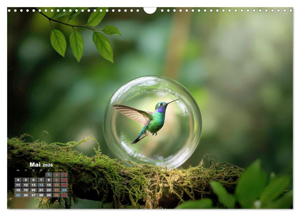 Weitere Ansicht: Kolibri in der Glaskugel (Wandkalender 2026 DIN A3 quer), CALVENDO Monatskalender | Torsten Irmer, Calvendo