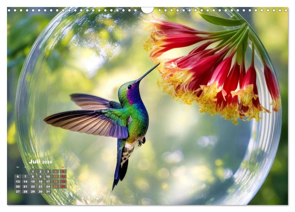 Weitere Ansicht: Kolibri in der Glaskugel (Wandkalender 2026 DIN A3 quer), CALVENDO Monatskalender | Torsten Irmer, Calvendo