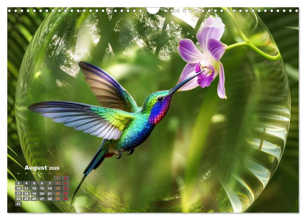 Weitere Ansicht: Kolibri in der Glaskugel (Wandkalender 2026 DIN A3 quer), CALVENDO Monatskalender | Torsten Irmer, Calvendo
