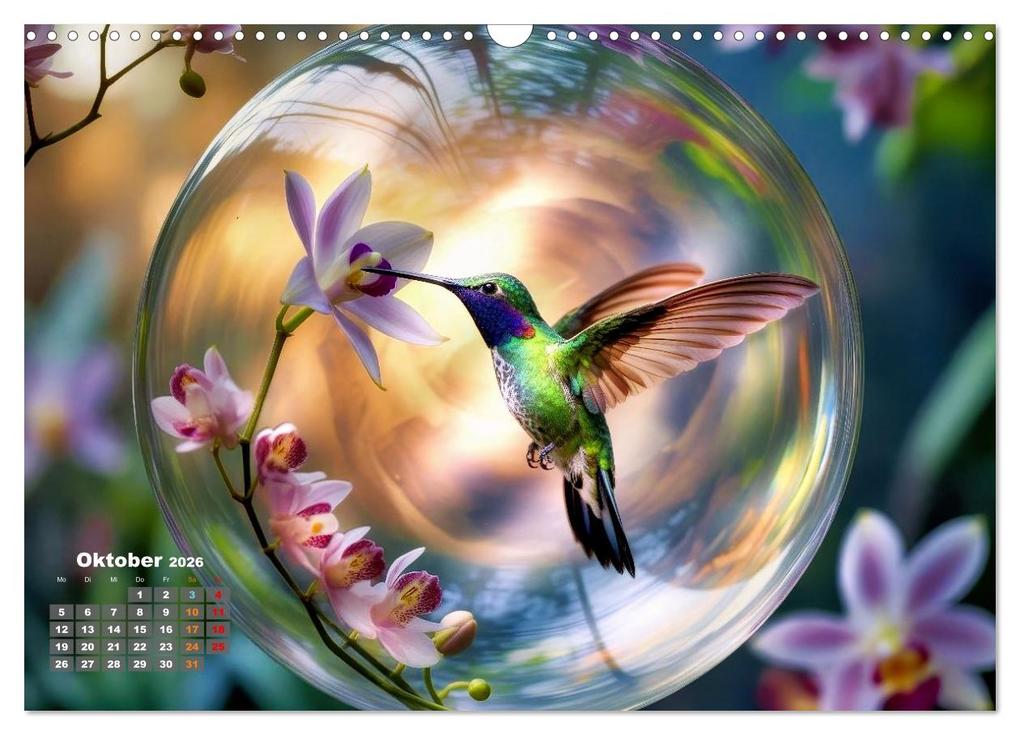 Weitere Ansicht: Kolibri in der Glaskugel (Wandkalender 2026 DIN A3 quer), CALVENDO Monatskalender | Torsten Irmer, Calvendo