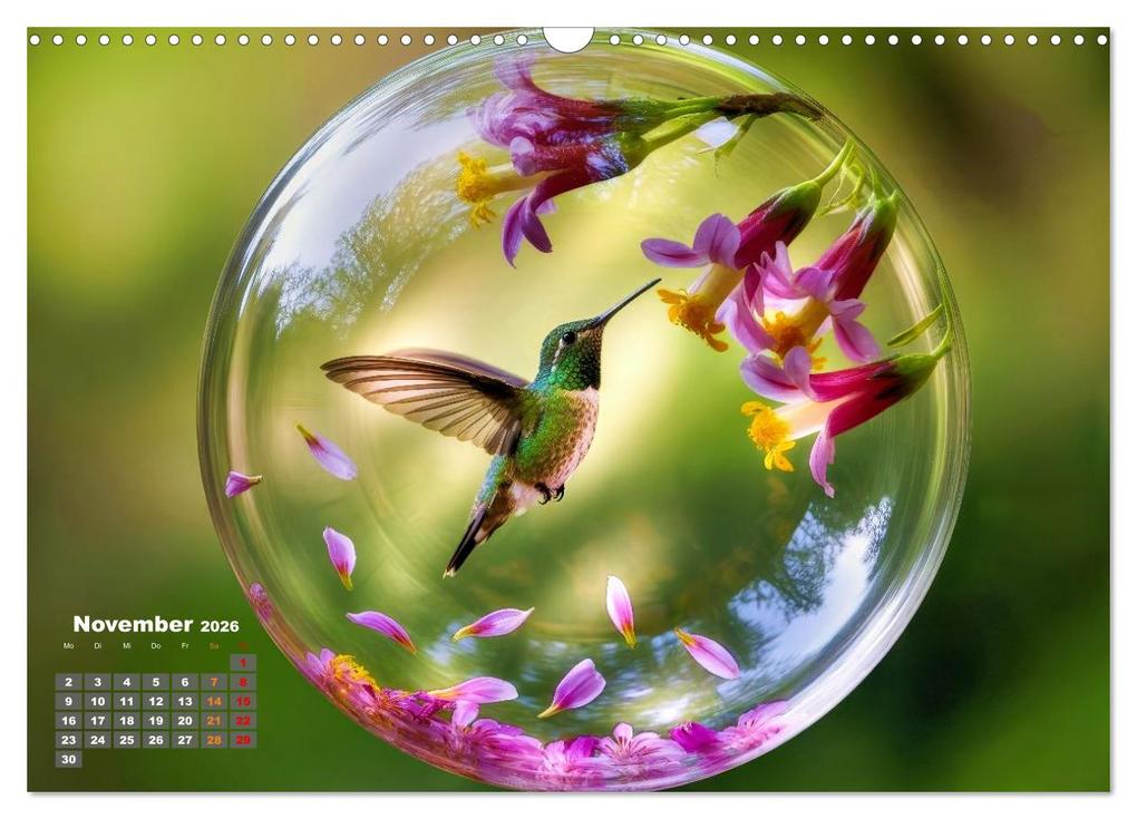 Weitere Ansicht: Kolibri in der Glaskugel (Wandkalender 2026 DIN A3 quer), CALVENDO Monatskalender | Torsten Irmer, Calvendo