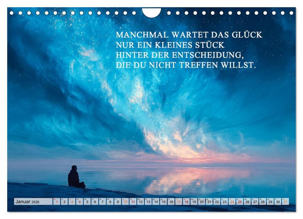 Weitere Ansicht: Weisheit und Motivation - Inspiration voller Sinn und Stärke (Wandkalender 2026 DIN A4 quer), CALVENDO Monatskalender | Dirk Meutzner, Calvendo