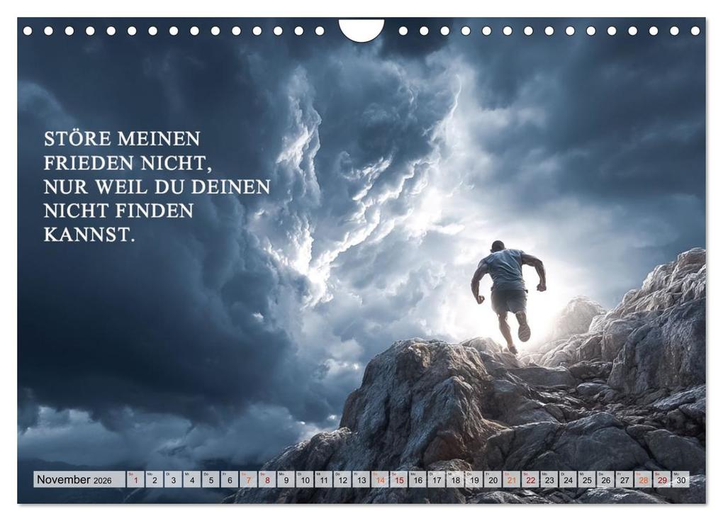Weitere Ansicht: Weisheit und Motivation - Inspiration voller Sinn und Stärke (Wandkalender 2026 DIN A4 quer), CALVENDO Monatskalender | Dirk Meutzner, Calvendo