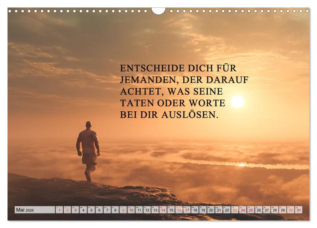 Weitere Ansicht: Weisheit und Motivation - Inspiration voller Sinn und Stärke (Wandkalender 2026 DIN A3 quer), CALVENDO Monatskalender | Dirk Meutzner, Calvendo