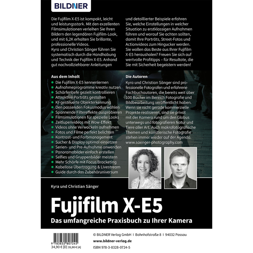 Weitere Ansicht: Fujifilm X-E5 - Das umfangreiche Praxisbuch zu Ihrer Kamera | Kyra Sänger, Christian Sänger