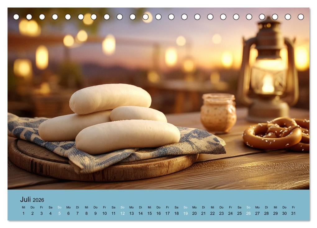 Weitere Ansicht: Bayrische Weißwurst - Traditioneller Küchenkalender für Genießer (Tischkalender 2026 DIN A5 quer), CALVENDO Monatskalender | MB Fotografie, Calvendo