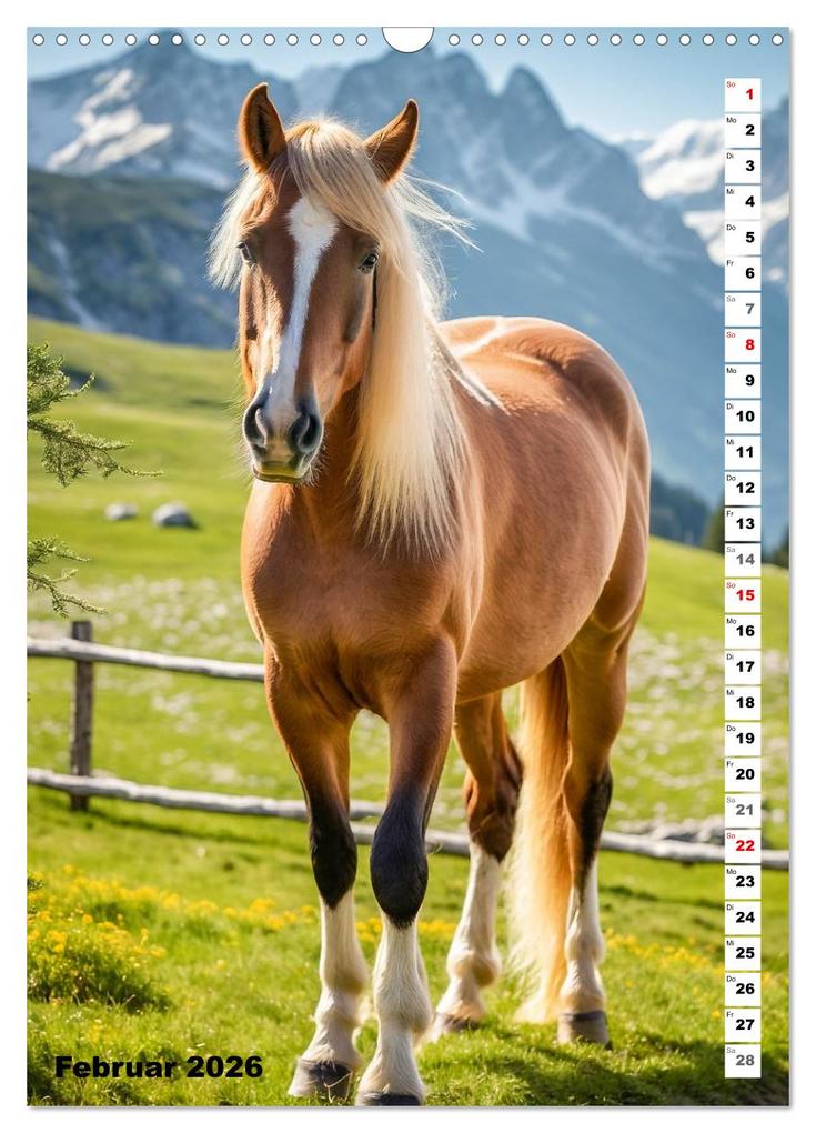 Weitere Ansicht: Pferdekalender - Wunderschöne Pferde in Natur und Portraits (Wandkalender 2026 DIN A3 hoch), CALVENDO Monatskalender | MB Fotografie, Calvendo