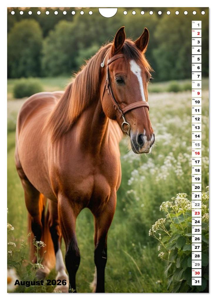 Weitere Ansicht: Pferdekalender - Wunderschöne Pferde in Natur und Portraits (Wandkalender 2026 DIN A4 hoch), CALVENDO Monatskalender | MB Fotografie, Calvendo