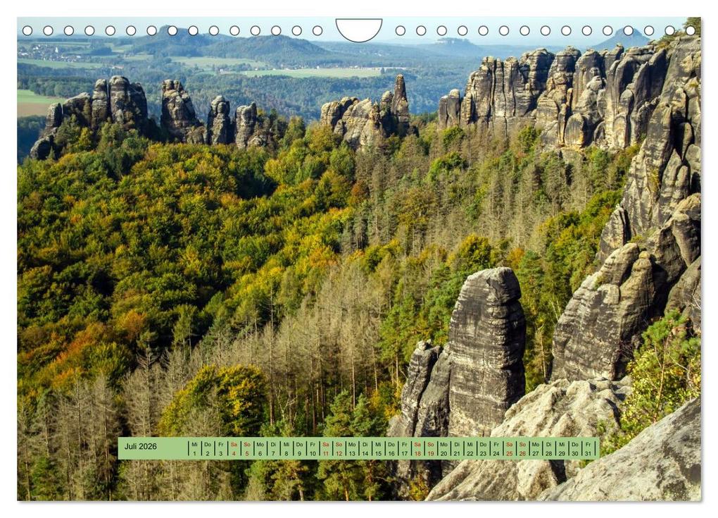 Weitere Ansicht: Sächsische Schweiz - Erlebnisse eines Herbsturlaubs (Wandkalender 2026 DIN A4 quer), CALVENDO Monatskalender | Holger Felix, Calvendo