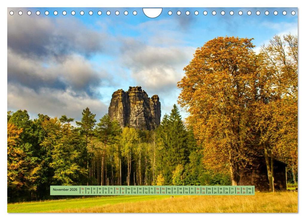 Weitere Ansicht: Sächsische Schweiz - Erlebnisse eines Herbsturlaubs (Wandkalender 2026 DIN A4 quer), CALVENDO Monatskalender | Holger Felix, Calvendo