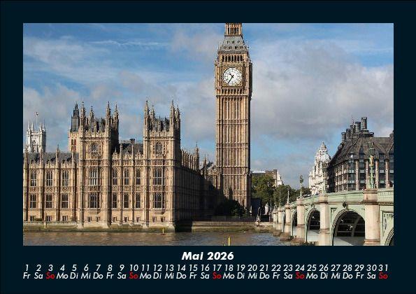 Weitere Ansicht: London 2026 Fotokalender DIN A5 | Tobias Becker