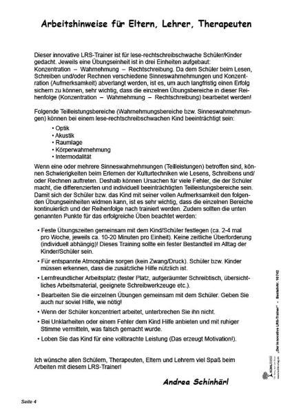 Weitere Ansicht: Der innovative LRS-Trainer | Andrea Schinhärl